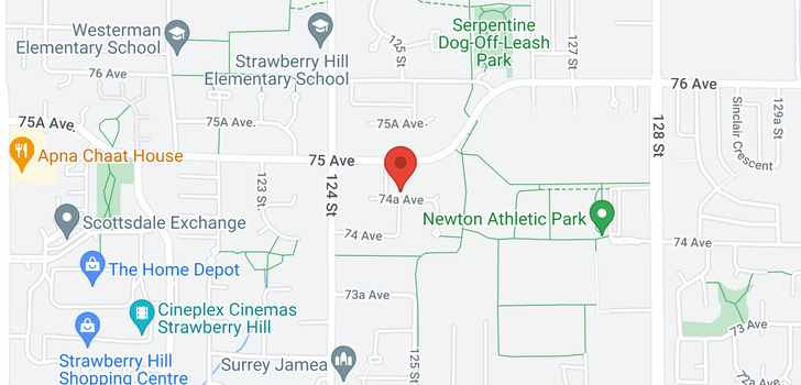map of 12499 74A AVENUE